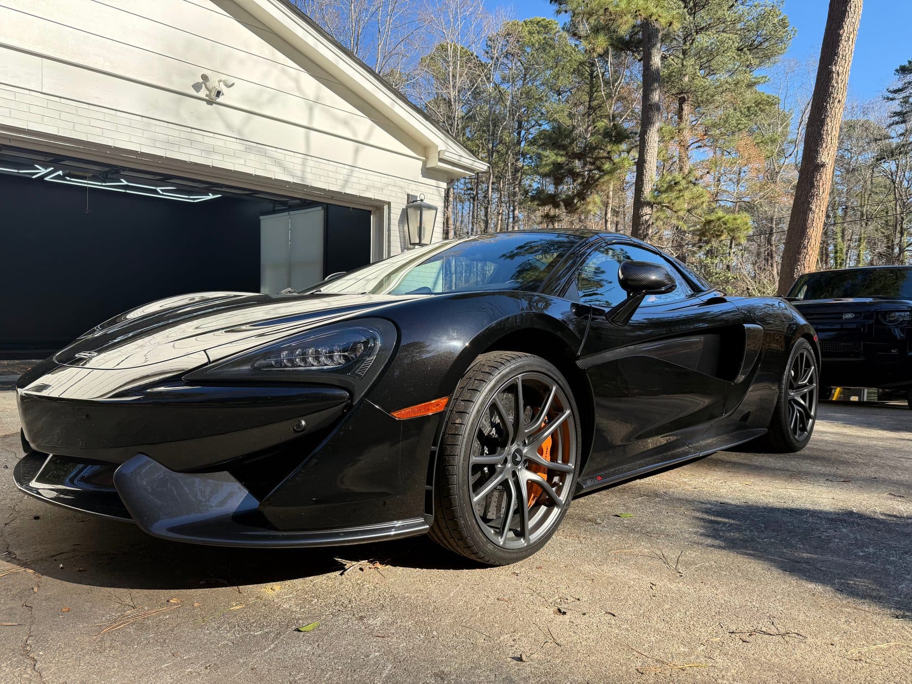 Black McLaren 570S Spider fresh off a full detail
